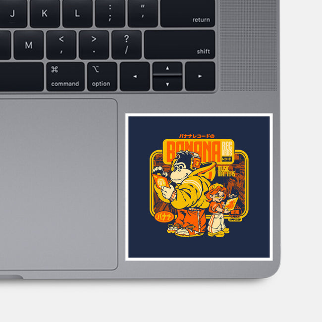 Banana Records-None-Glossy-Sticker-ilustrata