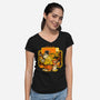 Banana Records-Womens-V-Neck-Tee-ilustrata