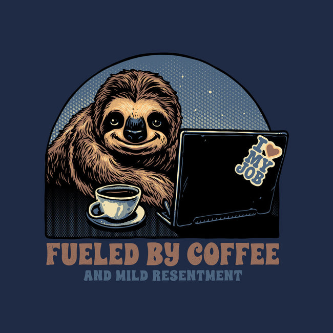 Fueled By Coffee And Mild Resentment-None-Polyester-Shower Curtain-glitchygorilla