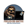 Fueled By Coffee And Mild Resentment-None-Glossy-Sticker-glitchygorilla