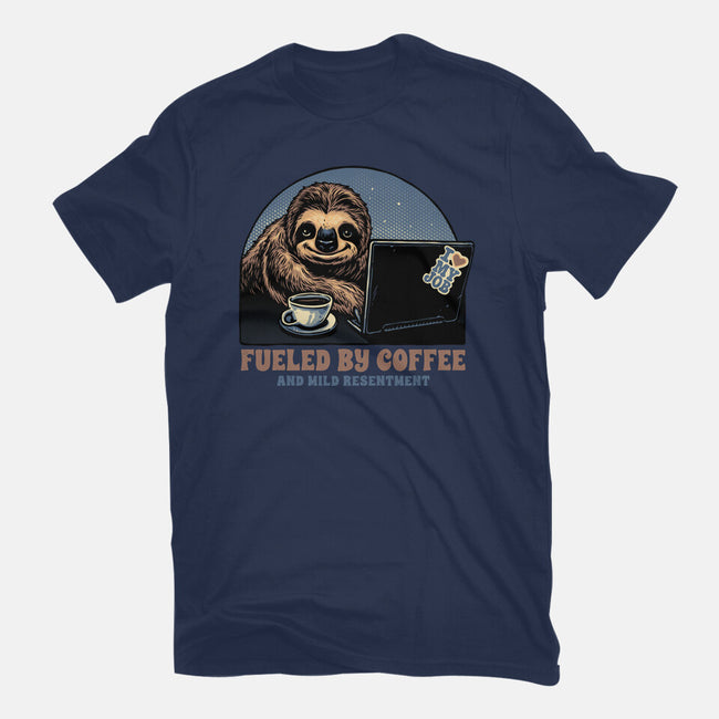 Fueled By Coffee And Mild Resentment-Mens-Premium-Tee-glitchygorilla