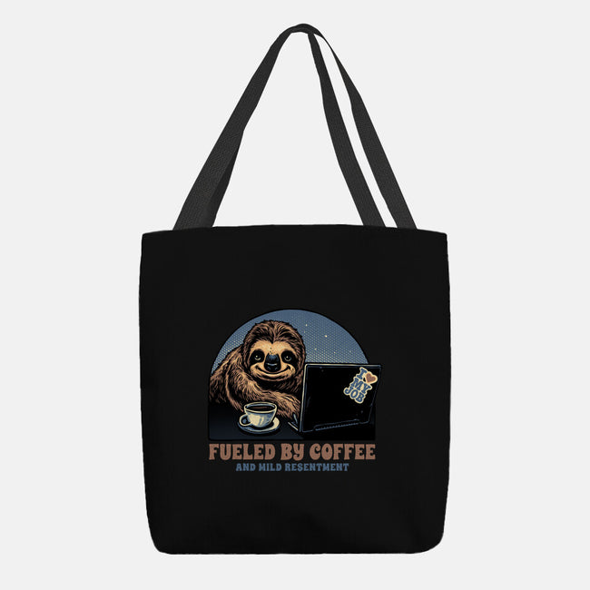 Fueled By Coffee And Mild Resentment-None-Basic Tote-Bag-glitchygorilla