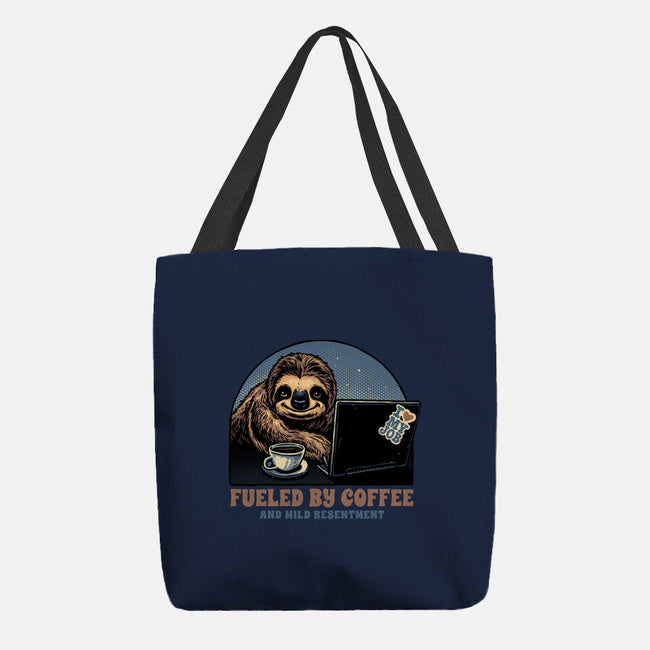 Fueled By Coffee And Mild Resentment-None-Basic Tote-Bag-glitchygorilla