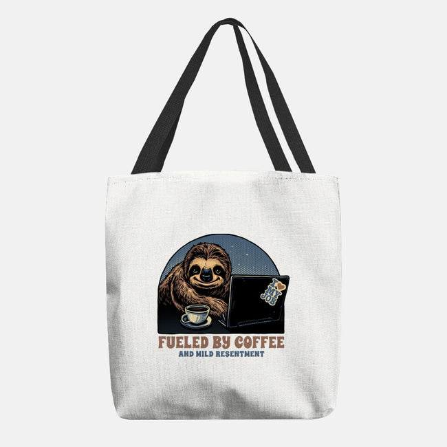 Fueled By Coffee And Mild Resentment-None-Basic Tote-Bag-glitchygorilla