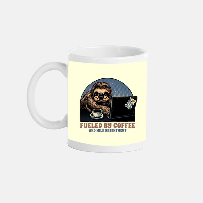Fueled By Coffee And Mild Resentment-None-Mug-Drinkware-glitchygorilla