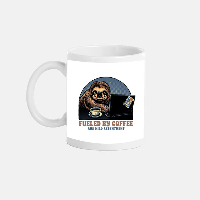 Fueled By Coffee And Mild Resentment-None-Mug-Drinkware-glitchygorilla