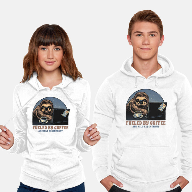 Fueled By Coffee And Mild Resentment-Unisex-Pullover-Sweatshirt-glitchygorilla