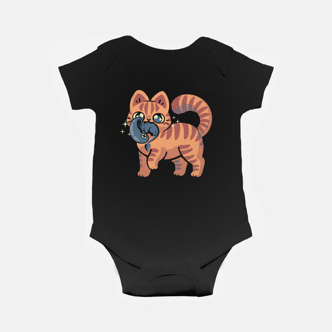 Cute Alien Cat-Baby-Basic-Onesie-xMorfina