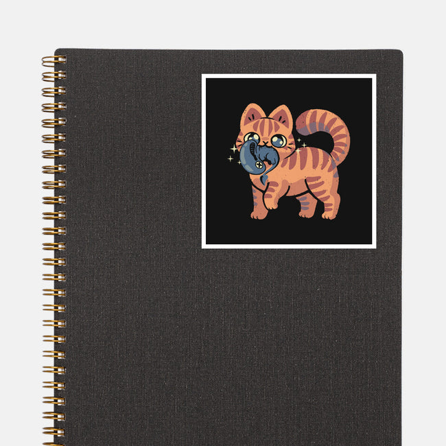 Cute Alien Cat-None-Glossy-Sticker-xMorfina