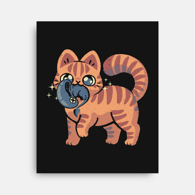 Cute Alien Cat-None-Stretched-Canvas-xMorfina