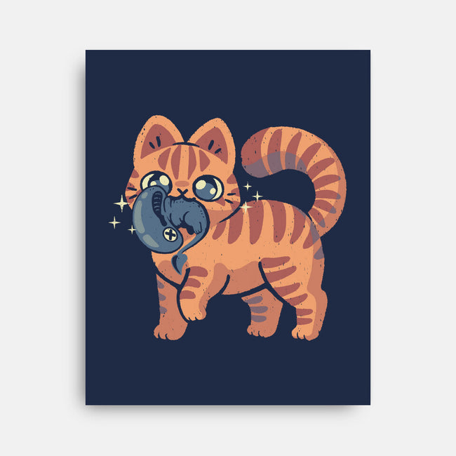 Cute Alien Cat-None-Stretched-Canvas-xMorfina