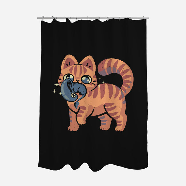 Cute Alien Cat-None-Polyester-Shower Curtain-xMorfina