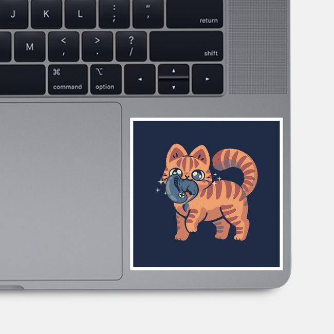 Cute Alien Cat-None-Glossy-Sticker-xMorfina