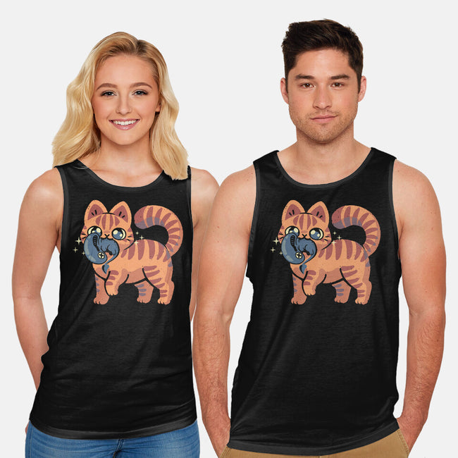 Cute Alien Cat-Unisex-Basic-Tank-xMorfina