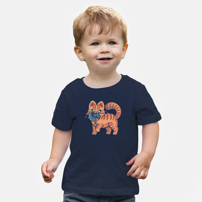 Cute Alien Cat-Baby-Basic-Tee-xMorfina