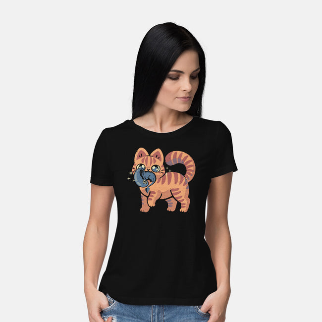Cute Alien Cat-Womens-Basic-Tee-xMorfina
