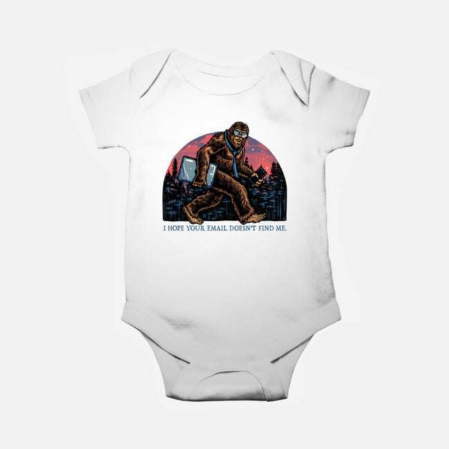 Email Doesn’t Find Me-Baby-Basic-Onesie-glitchygorilla
