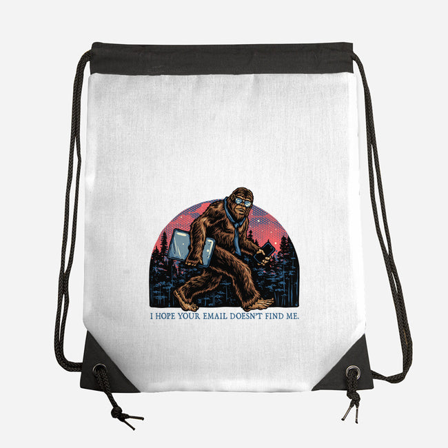 Email Doesn’t Find Me-None-Drawstring-Bag-glitchygorilla