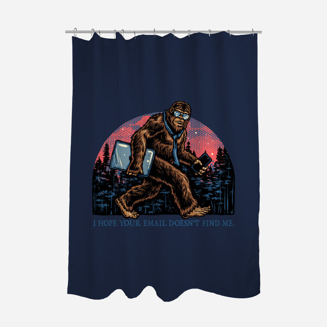 Email Doesn’t Find Me-None-Polyester-Shower Curtain-glitchygorilla