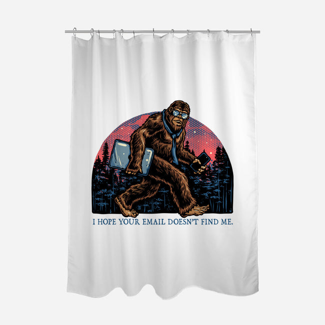 Email Doesn’t Find Me-None-Polyester-Shower Curtain-glitchygorilla