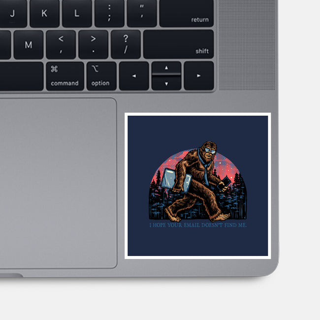 Email Doesn’t Find Me-None-Glossy-Sticker-glitchygorilla