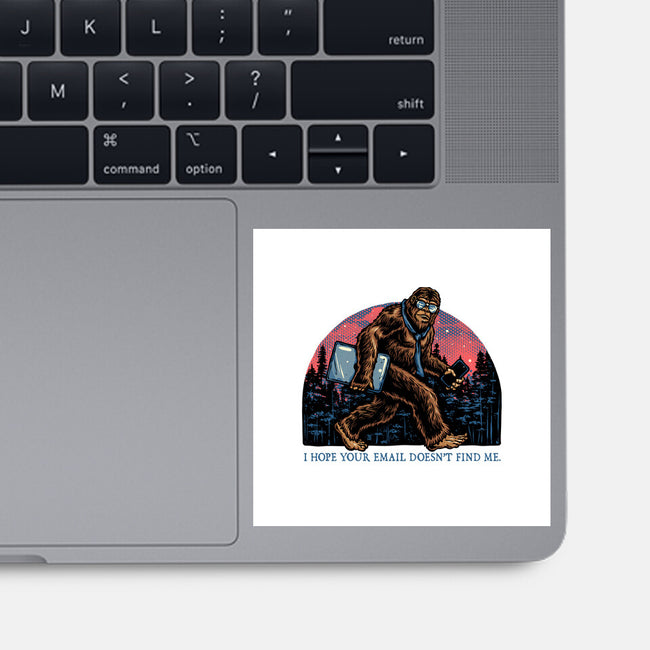 Email Doesn’t Find Me-None-Glossy-Sticker-glitchygorilla