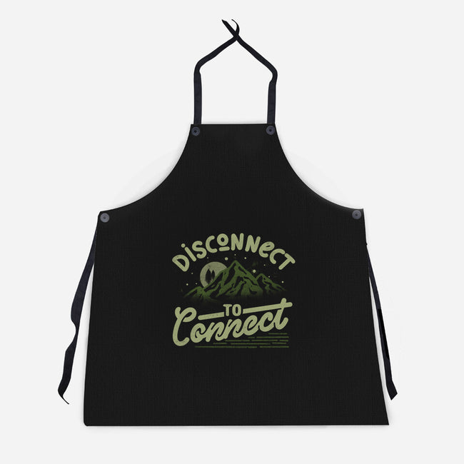 Disconnect To Connect-Unisex-Kitchen-Apron-tobefonseca
