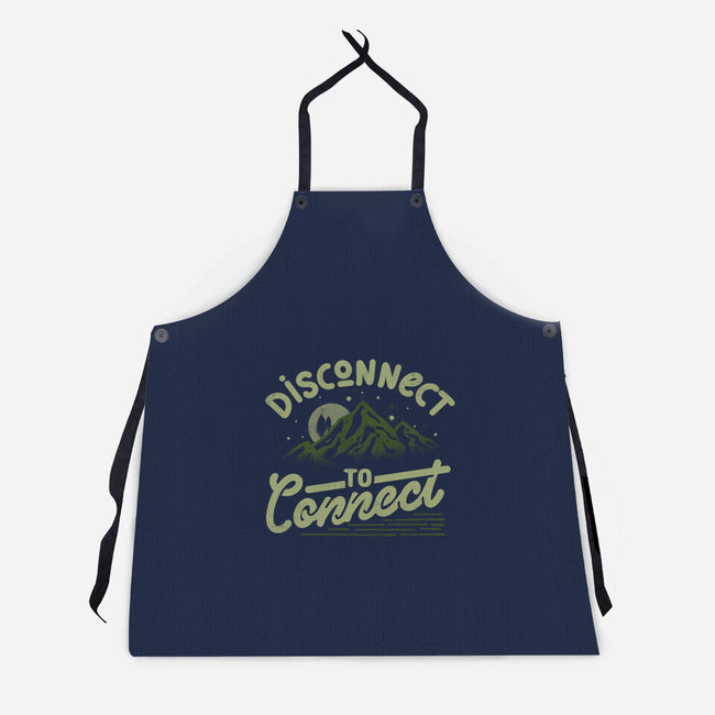 Disconnect To Connect-Unisex-Kitchen-Apron-tobefonseca