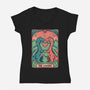 Love Is Not Dead Cute Dinosaurs-Womens-V-Neck-Tee-tobefonseca