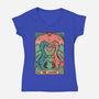 Love Is Not Dead Cute Dinosaurs-Womens-V-Neck-Tee-tobefonseca