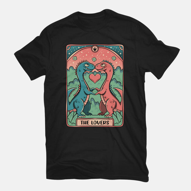 Love Is Not Dead Cute Dinosaurs-Womens-Fitted-Tee-tobefonseca