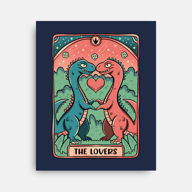 Love Is Not Dead Cute Dinosaurs-None-Stretched-Canvas-tobefonseca