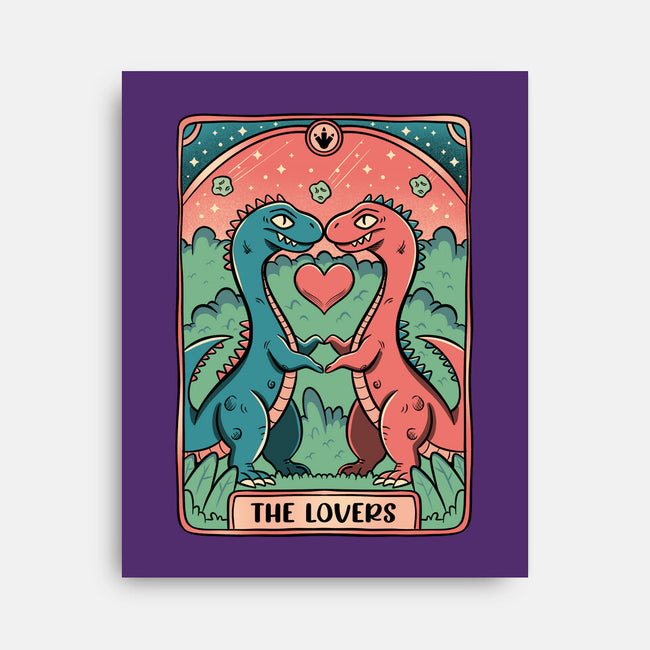 Love Is Not Dead Cute Dinosaurs-None-Stretched-Canvas-tobefonseca