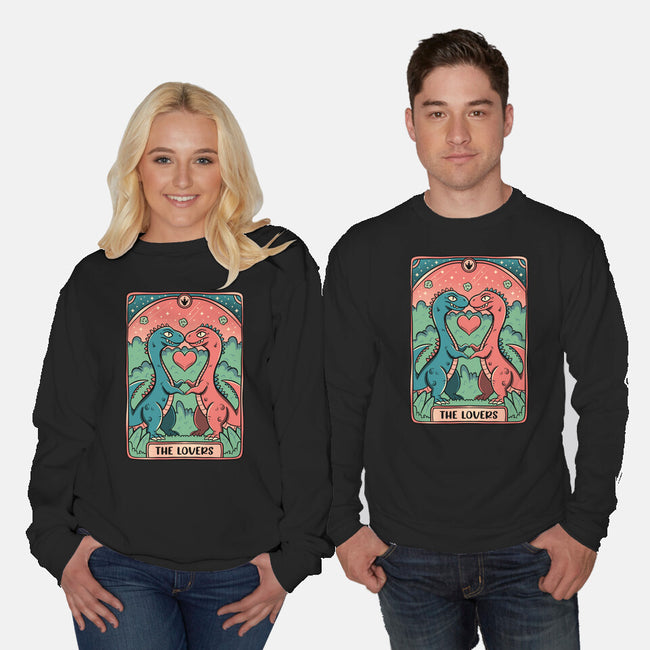 Love Is Not Dead Cute Dinosaurs-Unisex-Crew Neck-Sweatshirt-tobefonseca