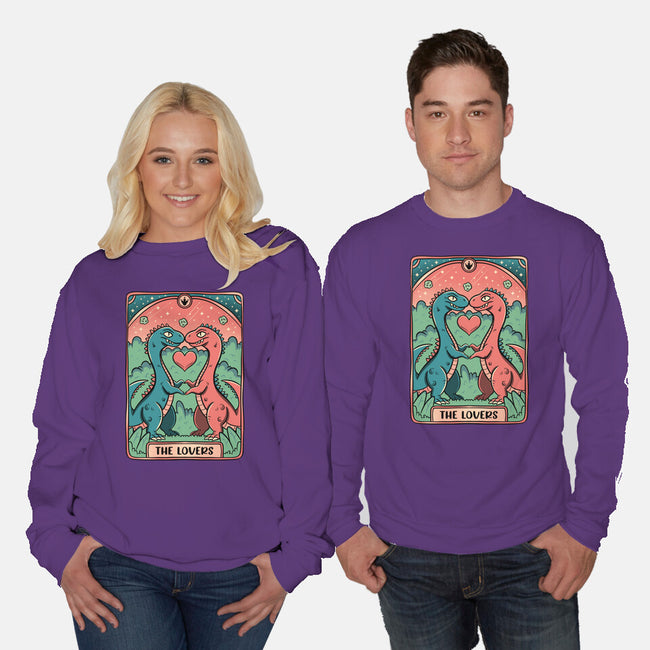 Love Is Not Dead Cute Dinosaurs-Unisex-Crew Neck-Sweatshirt-tobefonseca