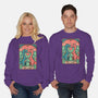 Love Is Not Dead Cute Dinosaurs-Unisex-Crew Neck-Sweatshirt-tobefonseca