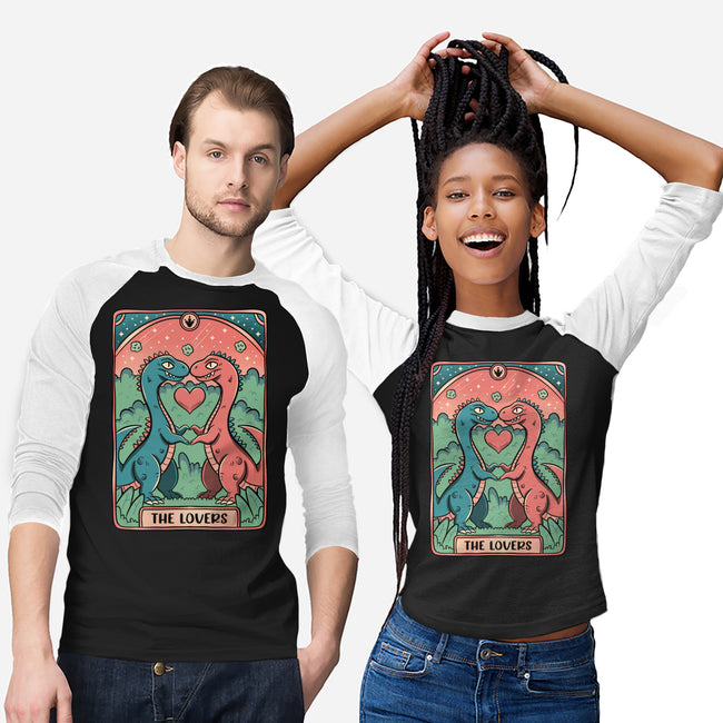 Love Is Not Dead Cute Dinosaurs-Unisex-Baseball-Tee-tobefonseca