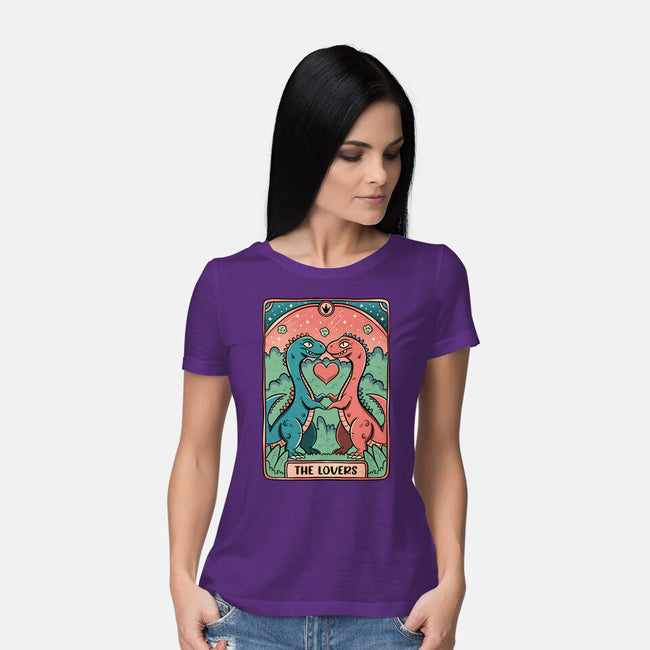 Love Is Not Dead Cute Dinosaurs-Womens-Basic-Tee-tobefonseca