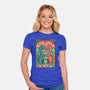 Love Is Not Dead Cute Dinosaurs-Womens-Fitted-Tee-tobefonseca