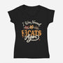 I Was Normal Three Cats Ago-Womens-V-Neck-Tee-tobefonseca