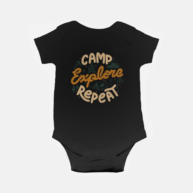 Camp Explore Repeat-Baby-Basic-Onesie-tobefonseca