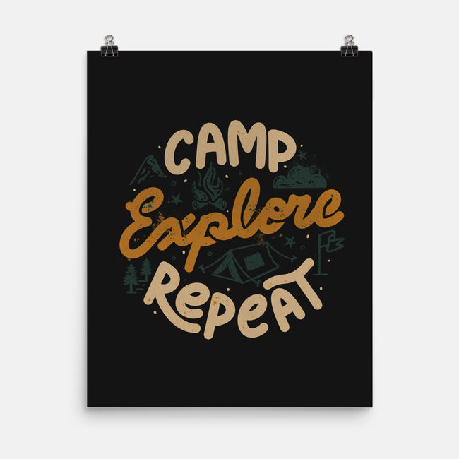 Camp Explore Repeat-None-Matte-Poster-tobefonseca