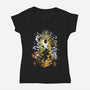 The Black Mage Of Dali-Womens-V-Neck-Tee-Arinesart