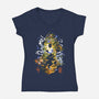 The Black Mage Of Dali-Womens-V-Neck-Tee-Arinesart