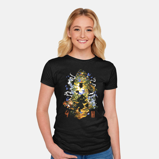 The Black Mage Of Dali-Womens-Fitted-Tee-Arinesart