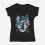 The Adventurer Fox-Womens-V-Neck-Tee-Arinesart