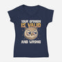 Valid But Wrong-Womens-V-Neck-Tee-Popnotic