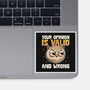 Valid But Wrong-None-Glossy-Sticker-Popnotic