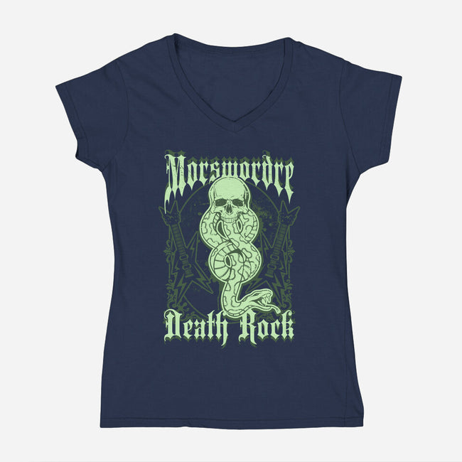 Death Rock-Womens-V-Neck-Tee-NemiMakeit