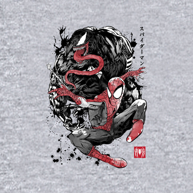 The Spider And The Symbiote Sumi-e-Unisex-Zip-Up-Sweatshirt-DrMonekers